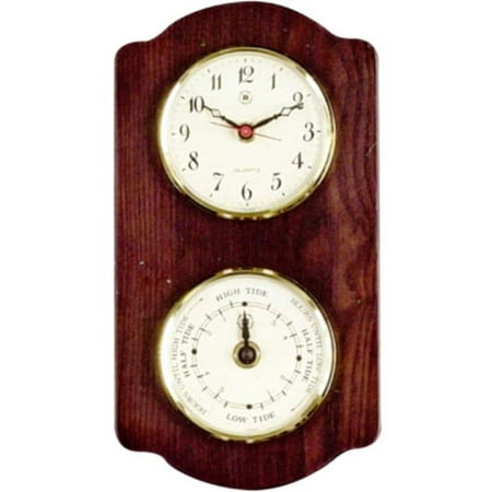 Bey-Berk Manzanita 6 Inches Wide Weather Station Wall Clock