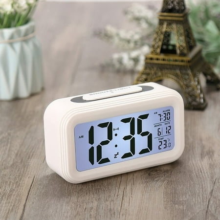 Big Holiday 50% Clear! Digital Alarm Clock With Background Lighting LCD Display Temperature Monitor Snooze Alarm With Smart Clock Calendar Gifts