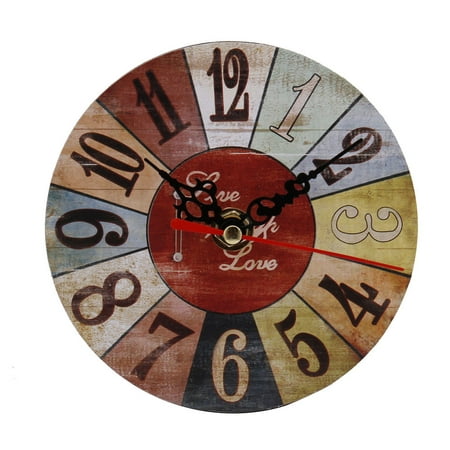 Big Sale! JWDX Clock, Vintage Style Antique Wood Wall Clock for Home Kitchen Office E