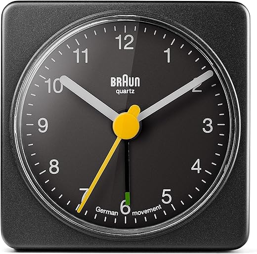 Braun BNC002BKBK Classic Analog Quartz Alarm Clock