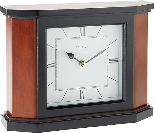 Bulova B1881 Holyoke Clock, Cherry Brown