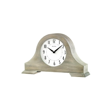 Bulova Clocks B1932 Peterborough, Warm Gray Finish, Chime, Tambour Style, Vintage Home Décor