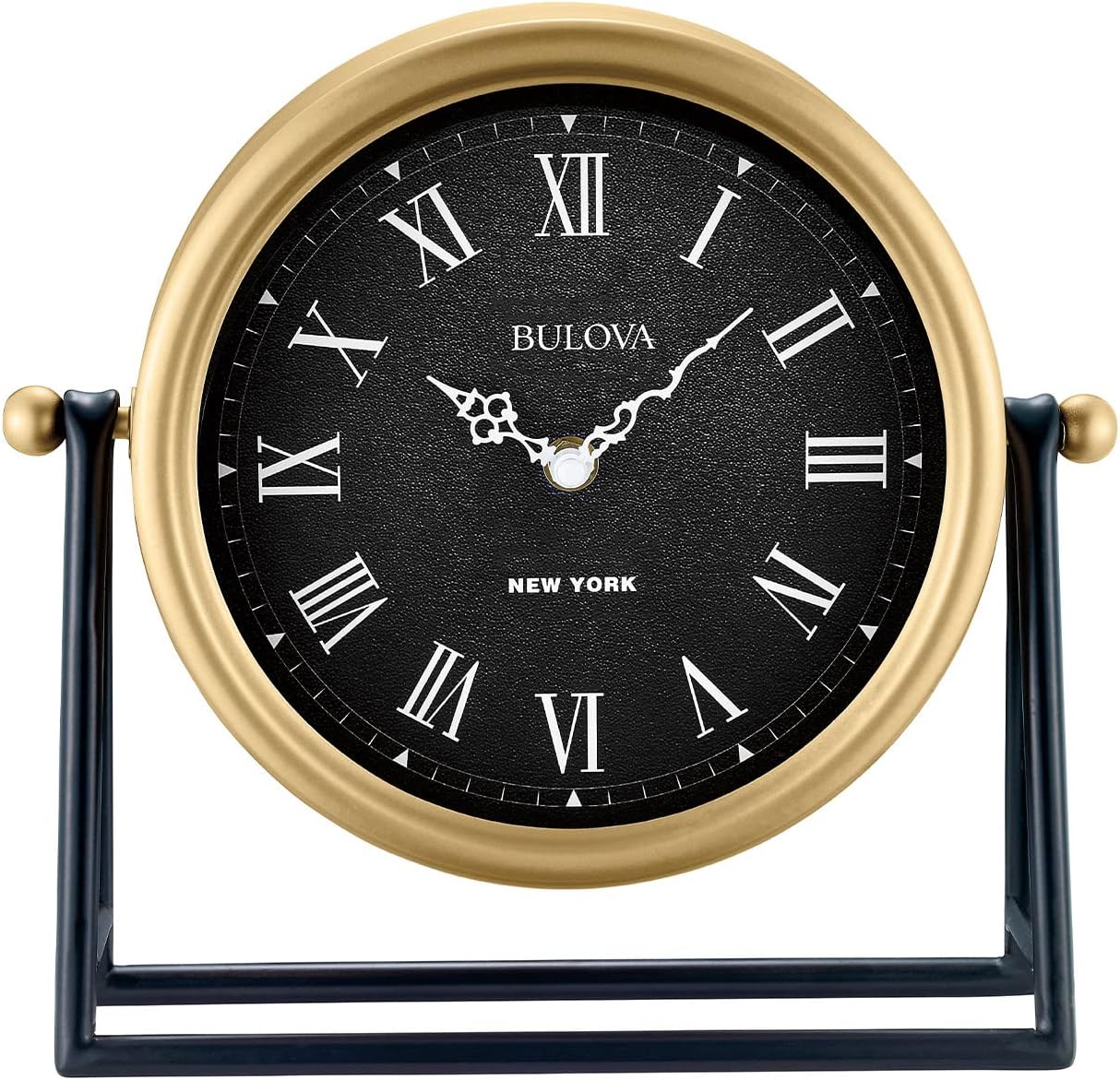 Bulova Clocks Model B8901 Newton, Gold and Black