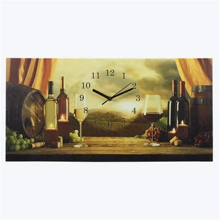 Canvas Wine LED Light Up & Clock Wall Art