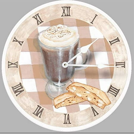 Cappuccino Wall Clock | Beautiful Color, Silent Mechanism, Made in USA