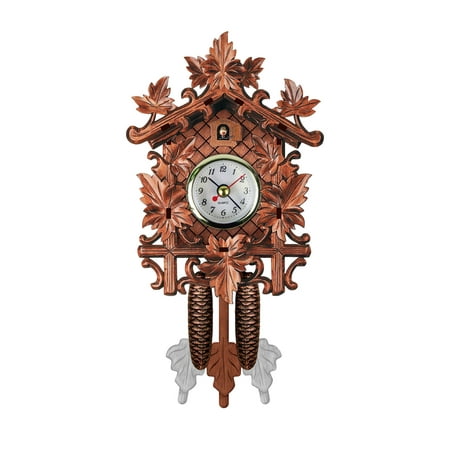 Christmas Holiday Savings 2023! QTOCIO Home Decor, Cuckoo Cuckoo Wall Clock Chime Alarm Clock Retro Clock Wooden Living Room Clock, Wood Clock Wall Decor