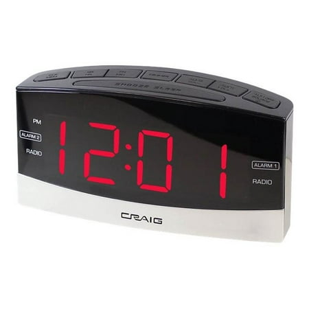 Craig 1.8 Dual Alarm Clock Digital PLL AM/FM Radio