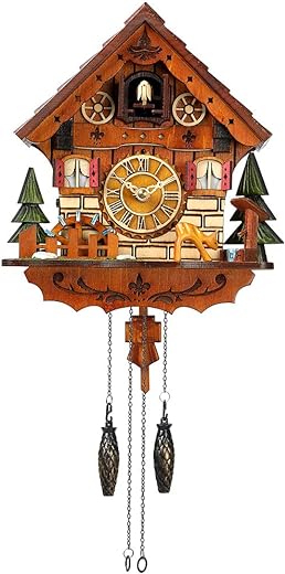 Cuckoo Clock Handcrafted Traditional Black Forest Wood Clock Wall Decor