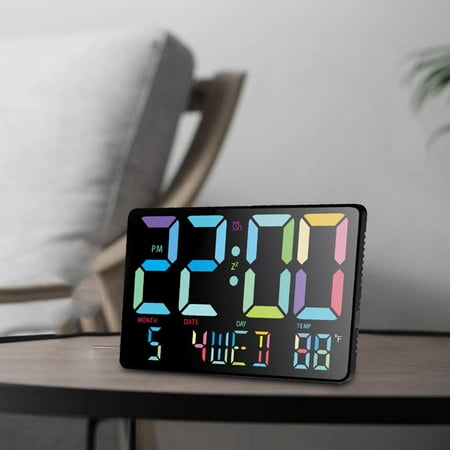 Digital Alarm Clock/ 5 Level Adjustable Brightness/ LED Display/ Desk Clock Wall Clock for Office Dorm Living Room Shelf Home