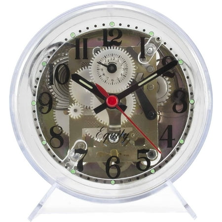 Equity 14073 Clear Wind-Up Clock, 4.00 X 2.00 X 4.25