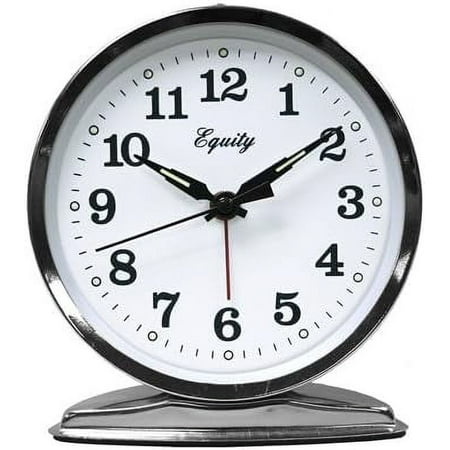 Equity 24014 4.5 Chrome Wind Up Alarm Clock