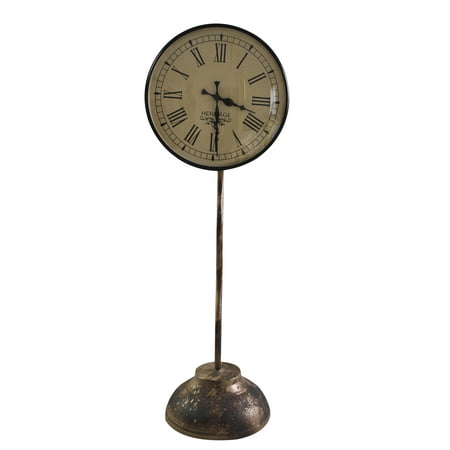 Floor Clock Hand Crafted from a Lamp, Camo Brown