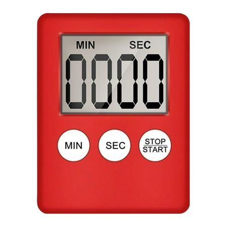 FNGZ Clock Clearance Large Digital Lcd Kitchen Cooking Timer Count-Down Up Clock Alarm Magnetic Red