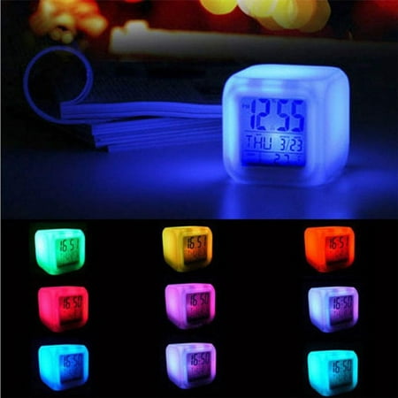 Gadget Of 7 LED Colors Changing Digital Alarm Clock Table Clock Alarm Clock