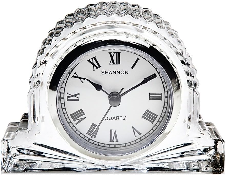 Godinger Mantle Clock, Desk Clock, Tabletop Clock, Office Clock, Crystal Clock