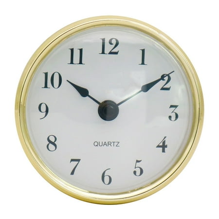 HGYCPP Golden for Rim 80mm Retro Quartz Clock Insert Round Embedded Wall Clock for Head