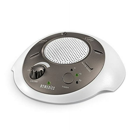 HoMedics White Noise Sound Machine | Portable Sleep Therapy for Home, Office, Baby & Travel | 6 Relaxing & Soothing Nature Sounds, Battery or Adapter Charging Options, Auto-Off Timer