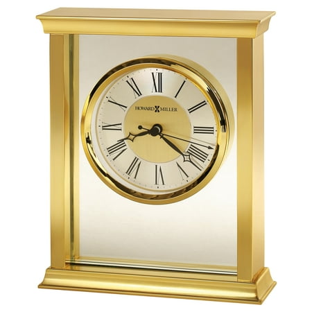 Howard Miller 645754 7-1/4 X 6 Monticello Brass Analog Table Top Clock - Brass