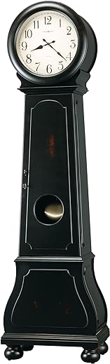 Howard Miller Graham Floor Clock II 549-103 – Worn Black with Quartz & Dual-Chime Movement