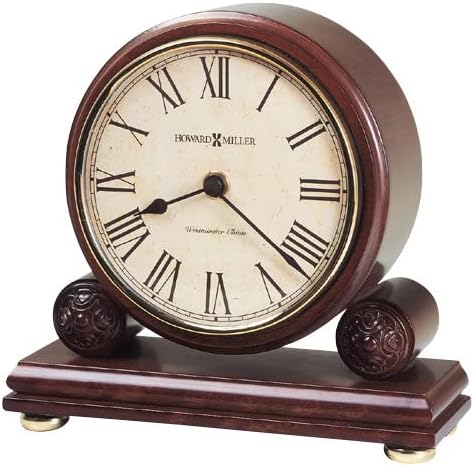 Howard Miller Redford Mantel Clock 635-123 – Windsor Cherry with Quartz, Single-Chime Movement