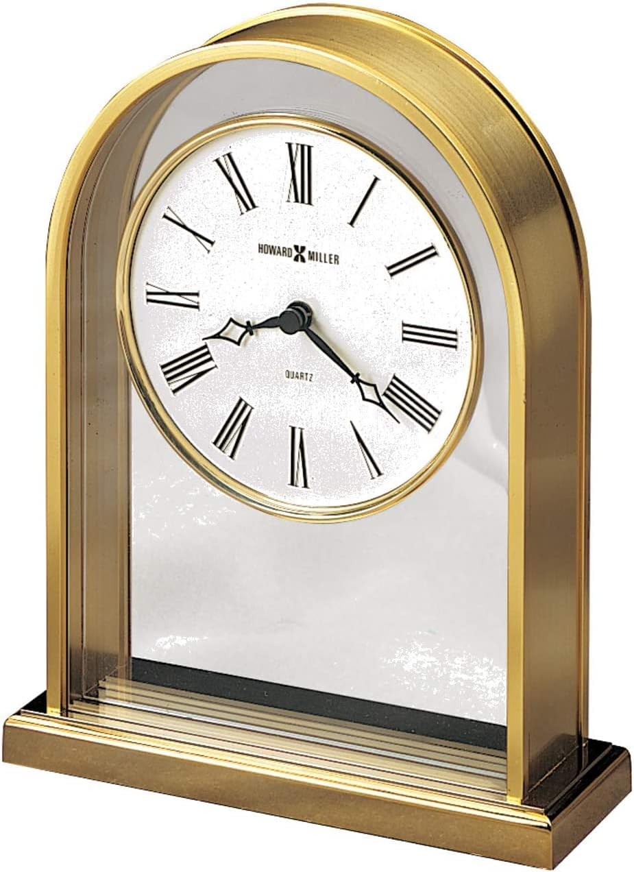 Howard Miller Reminisce Table Clock 613-118 – Brass Finish with Quartz Movement