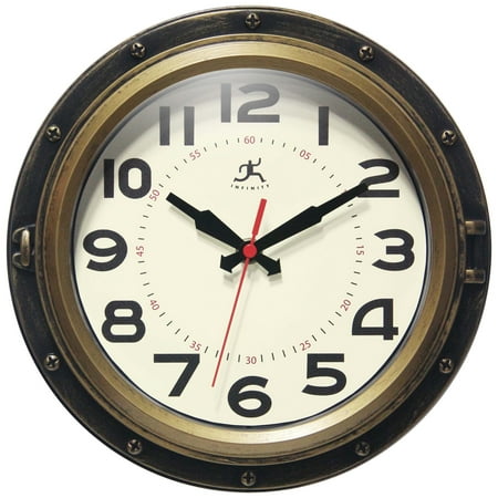 Infinity Instruments 10 Forecaster Antique Black & Bronze Transitional Analog Display Wall Clock