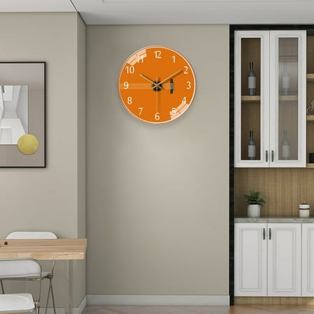 Jacenvly Wall Clock Silent Non-Ticking Battery Operated,8 Inch Quartz Decorative,Easy To Read School Clock（1AA）