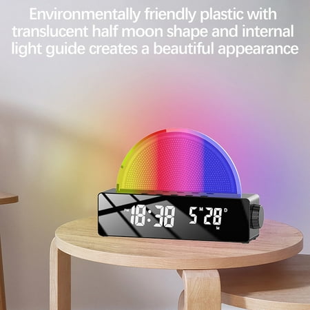 Konghyp Wake Up Clock: Vibrant Alarm Clock With Colorful Lights, Ideal For Waking Up With Energy, Available In Europe And America.