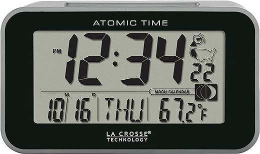 La Crosse Technology 617-1270 Atomic LCD Alarm Clock