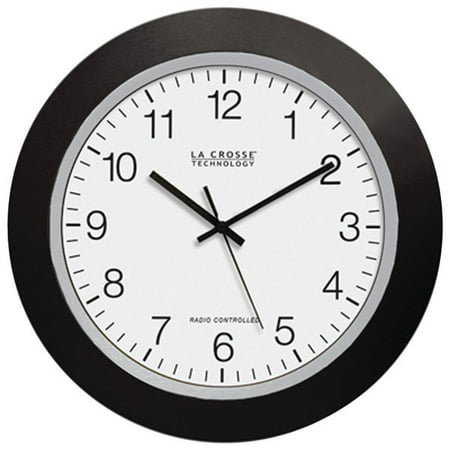 La Crosse Technology WT-3129B 12 Inch Atomic Analog Wall Clock -Black