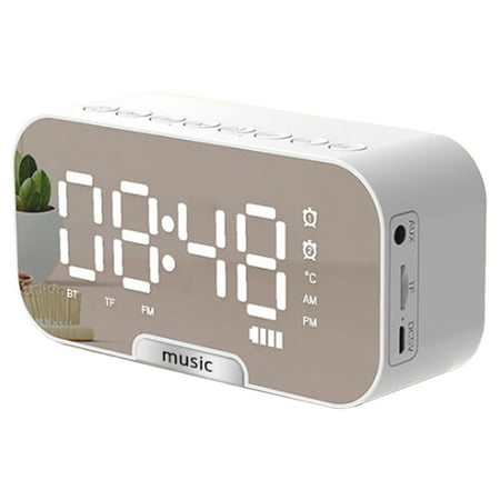 Loud Alarm Clock for Heavy Sleepers,Vibrating Alarm Clock for Hearing Impaired Deaf,Annoying Alarm Clock,USB Port, Large Dimmable LED Display,,Easy to Use,white，G186192