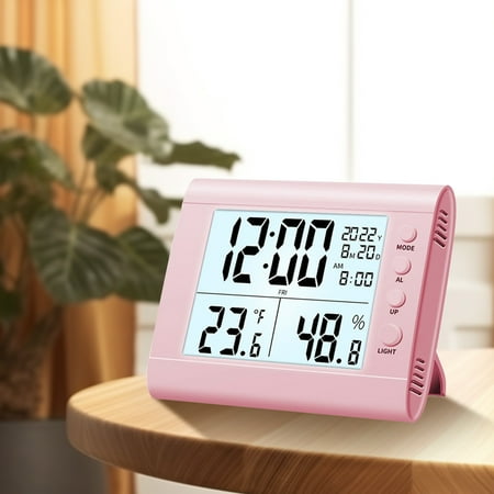 lulshou Digital Electronic Clock LED Display Electronic Clock Stereo Digital Display Snooze Alarm Clock 12/24H Switching Countdown Time Alarm Clocks for Bedrooms