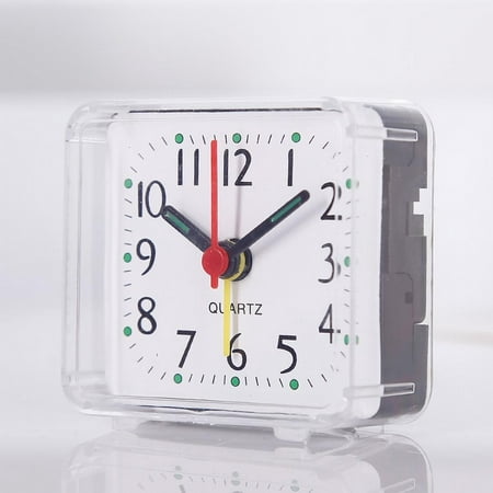 Marbhall Silent Alarm Clock Non Ticking, Quartz Battery Operated Wake Up Clocks White