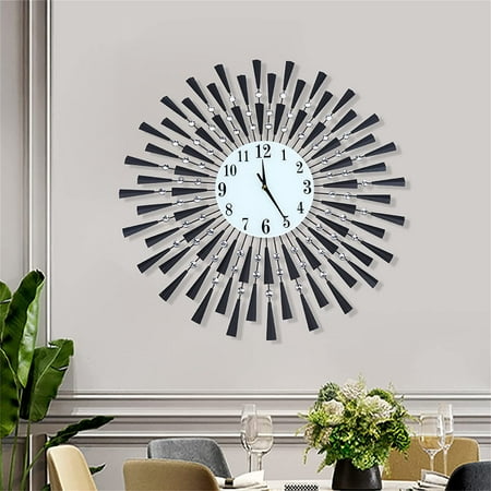 Modern Metal Big Wall Clock Silent Quartz Movement Handmade