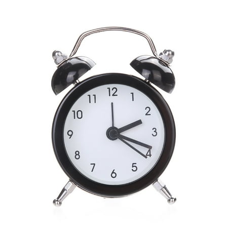 Moocorvic Twin Bell Silent Alloy Stainless Metal Alarm Clock