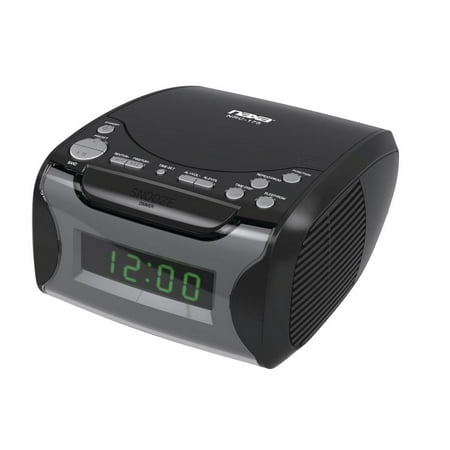 Naxa Electronics NRC-175 Digital Alarm Clock Radio with CD Player and USB Charge Port