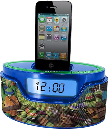 Nickelodeon Teenage Mutant Ninja Turtle iPod Clock Radio Dock (50265C-IPH)