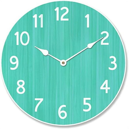 Organic Aqua Wall Clock | Beautiful Color, Silent Mechanism, Made in USA