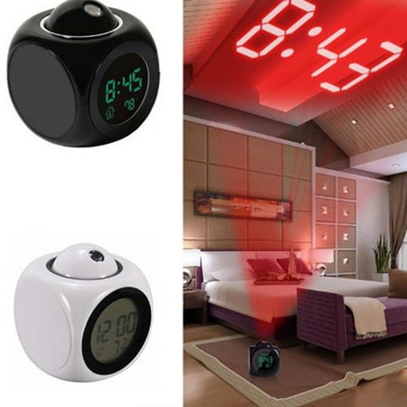 Projection Alarm Clocks, Digital Clocks Backlight Music Alarm Angle Projection Time LED Clock for Kids' Bedroom