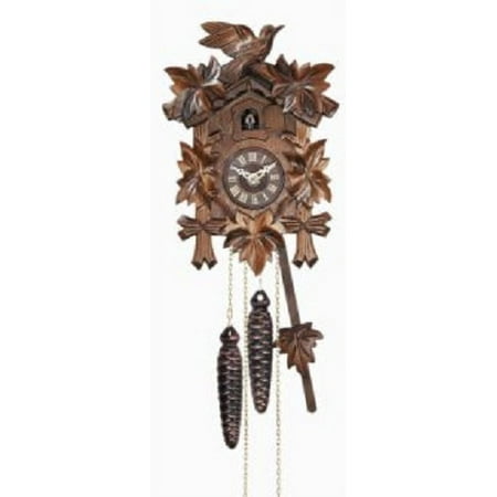 Quartz Movement Bird with Leaves Wooden German Cuckoo Clock with Music Germany