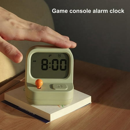 Retro Mini Handheld Game Machine Alarm Clock Kids Cute Digital Clock Multi Function Countdown Snooze Desk Table Clock