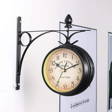 Retro Wall Clock Double-Sided European Antique Style Creative Classic Hanging Clocks