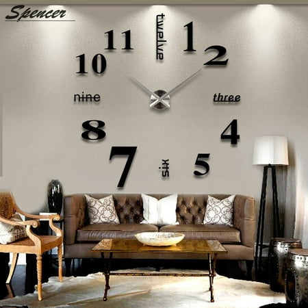 Spencer 15.75 x 04 Black Analog Round Traditional Wall Clock