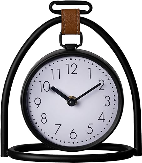 Stratton Home Decor -- Dropship, us home, SUHQX Black Metal Tabletop Clock