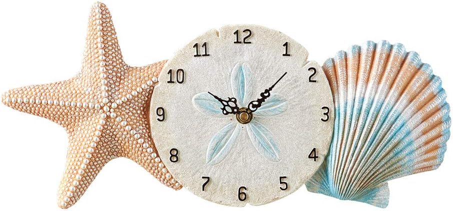 SuperiorTek Collections Etc Beachy Seashell Wall Clock