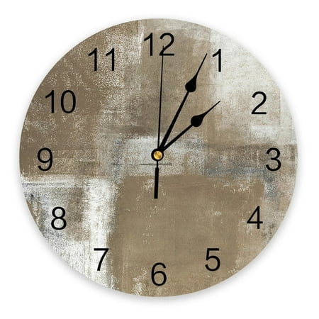 Taupe Modern Abstract Art Clocks Wall Home Decor Modern Kitchen Room Bedroom Living Room Decor Wall Clock