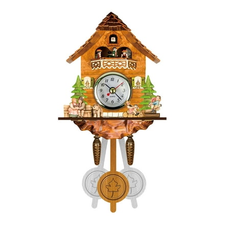 Toyfunny Cuckoo Cuckoo Wall Clock Chime Alarm Clock Retro Clock Wooden Living Room Clock