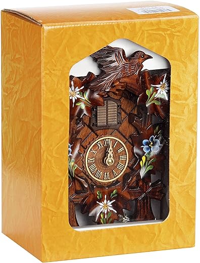 Trenkle Quartz Cuckoo Clock 5 Leaves, Bird, with Music, Gift-Boxed TU 411 QM KSV