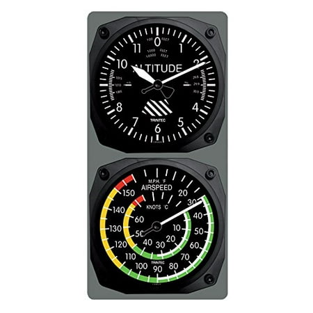 Trintec Aviation Altimeter Altitude Clock and Airspeed Thermometer Console Set