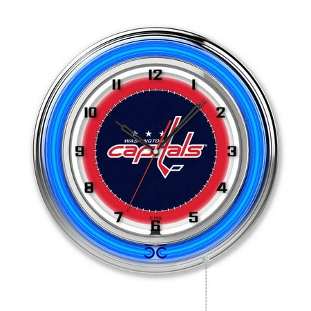 Washington Capitals 19 Double Neon Wall Clock